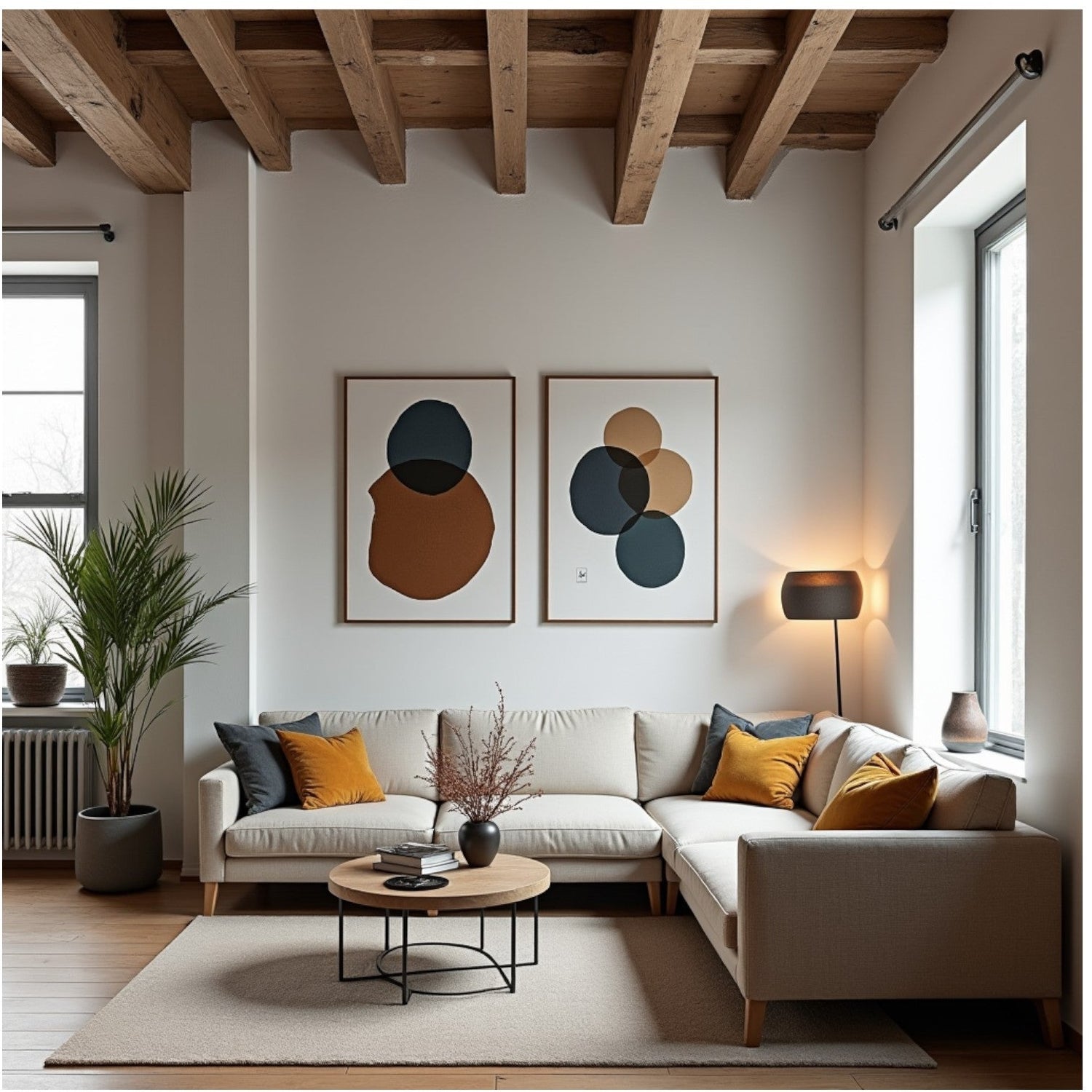 art prints in new york style apartment