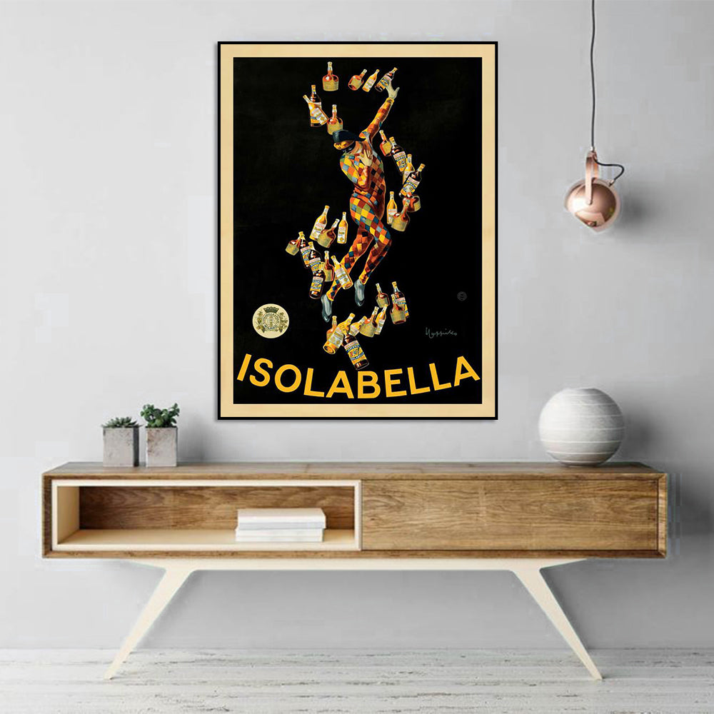 Wall Art 50cmx70cm Isolabella Black Frame Canvas