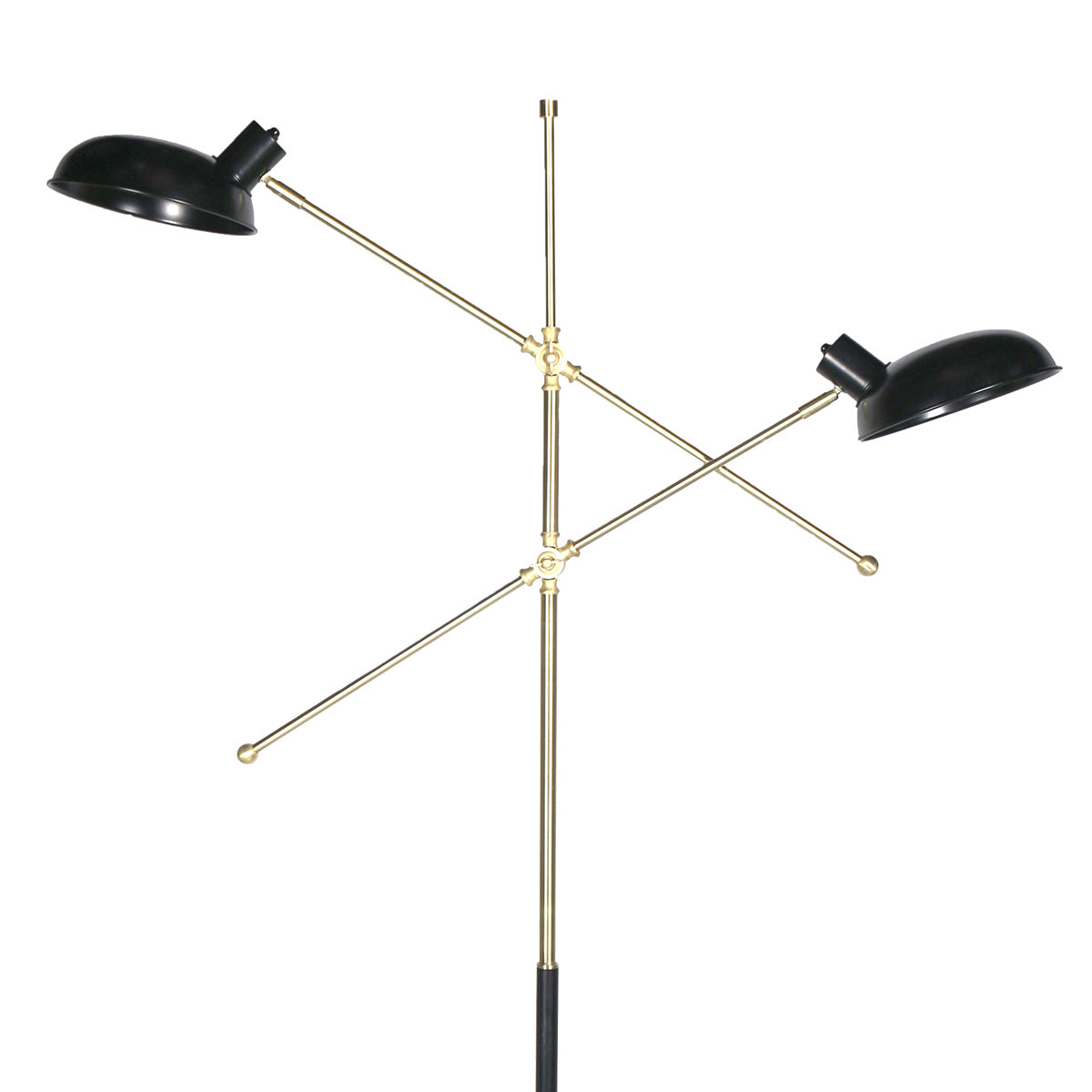 Sarantino Adjustable Two Light Lamp Black and Gold Finish