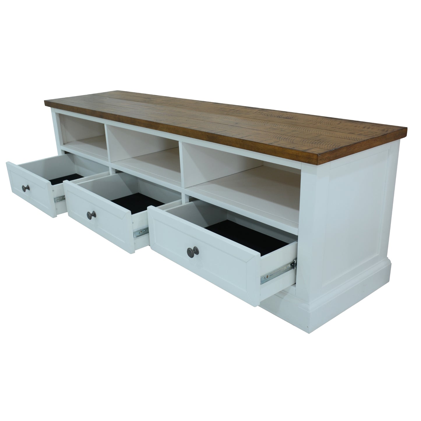 Norah ETU Entertainment TV Unit 180cm 3 Drawer Solid Acacia Timber Wood